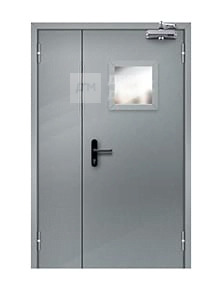 Противопожарная дверь для торговых центров с окном ДП-312
